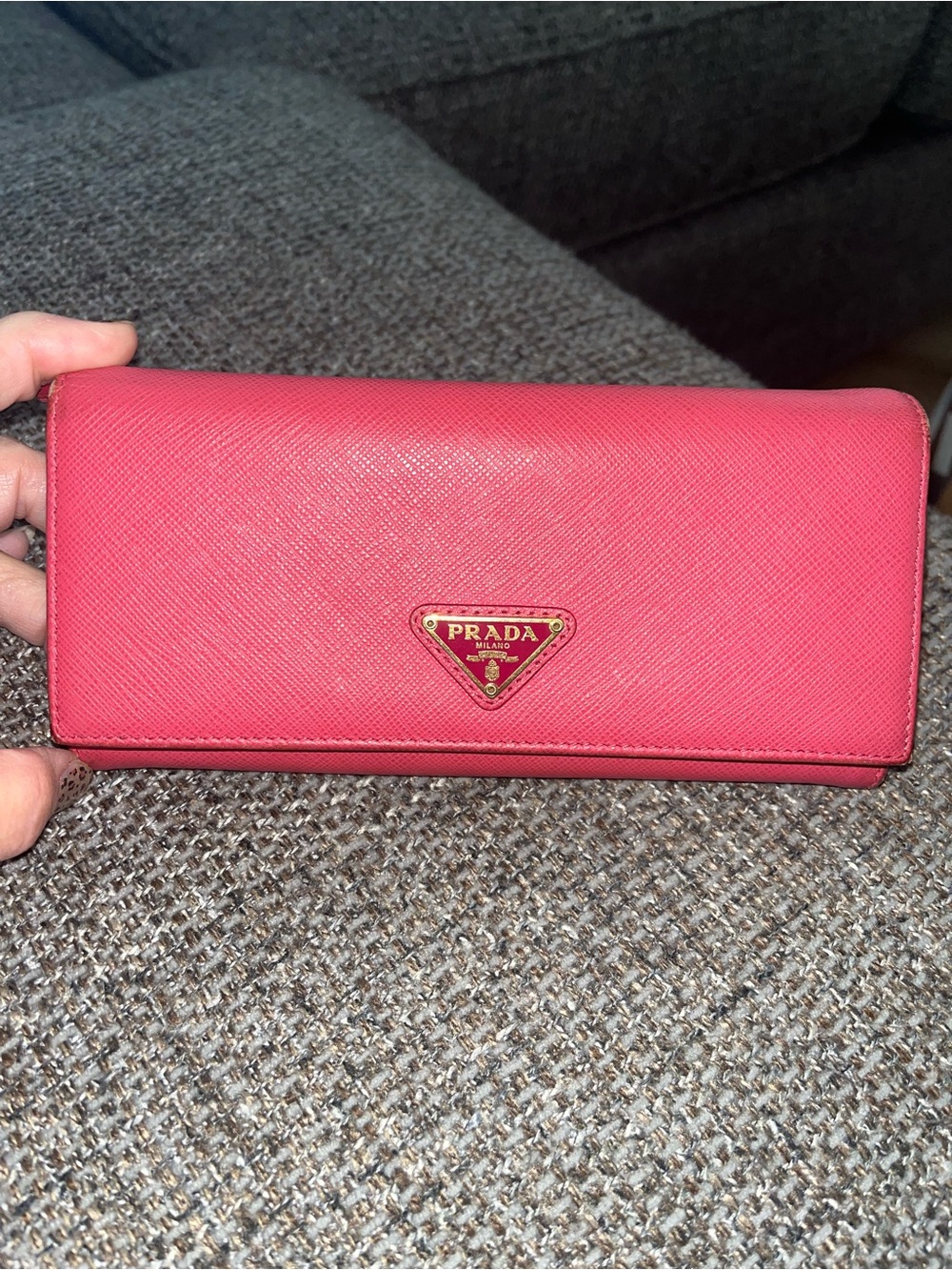 Prada Wallet In Pink Peony